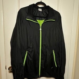 Nike Men's Zipper Closing Windbreaker Black Bomber Lightweight Jacket size XXL